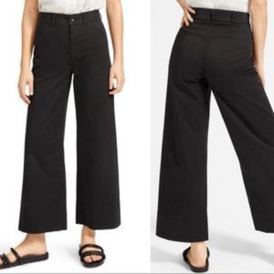 Everlane | Black High Waist Wide Leg Chino Jeans